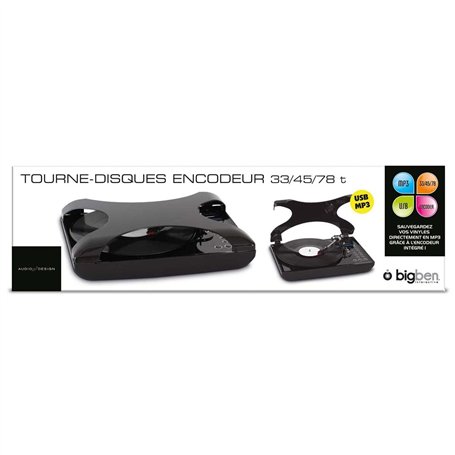 BigBen TD99 Tourne-Disque USB Noir