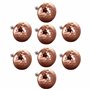 G Decor Lot de 8 boutons de porte en cuivre martelé