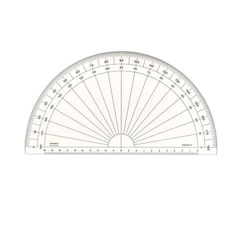 MINERVA Rapporteur 180° en Degré 25cm Transparent