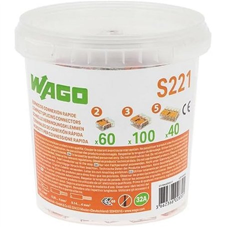 Wago Seau de 200 bornes de connexion automatique S221 2