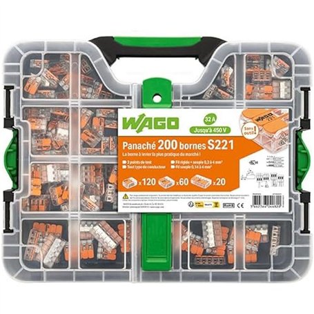 WAGO Mallette 200 Bornes S221 (120x2E + 60x3E + 20x5E)