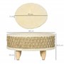 PawHut Panier Rond Chien lit pour Chien canapé pour Animaux sur Pieds Style Cosy Chic Grand Confort Coussin Moelleux intégré Ø 4