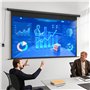HOMCOM Écran vidéoprojecteur 120 Pouces, 16:9 4K HD écran de Projection motorisé et électrique, écran de Projection TV et Home c