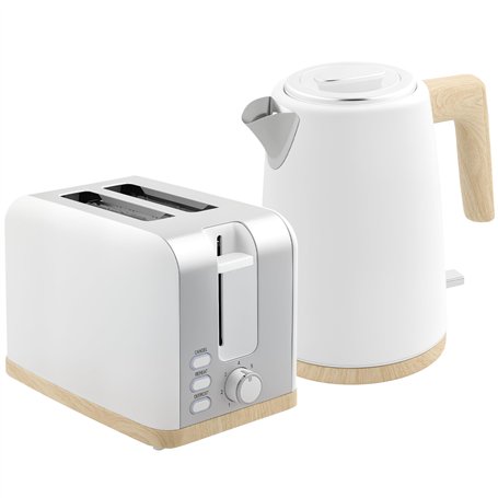 HOMCOM Ensemble bouilloire et grille-pain 2200W