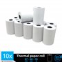 10 rouleaux, bobines cartes bancaire, papier thermique 57 x 40 x 12 mm pour terminal de paiement, calculatrice adapté pour ingen