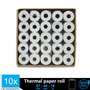 10 rouleaux, bobines cartes bancaire, papier thermique 57 x 40 x 12 mm pour terminal de paiement, calculatrice adapté pour ingen