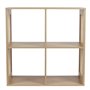 HOME DECO FACTORY - HD0244 - Rangement Modulable 4 Cases Bali, Marron