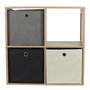 HOME DECO FACTORY - HD0244 - Rangement Modulable 4 Cases Bali, Marron