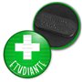 Badgmania Badge Magnétique 3.8cm Etudiante en Pharmacie Croix Fond Vert Identifiant Pharmacie