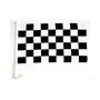 AZ FLAG - Drapeau Damier noir et blanc Pour Décoration Voiture Avec Attaches En PVC Et Système d'Accroche - Car Flag À Damiers -