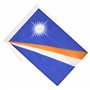 AZ FLAG - Drapeau Iles Marshall - 45x30 cm - Pavillon Marshallais 100% Polyester Avec Deux Cordelettes - 20g
