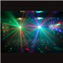 BoomToneDJ Color Ball Boule Disco 3 LED RGB 3W Multi Faisceaux Anneaux de couleurs, Boule de lumière 82 facettes. Télécommande i