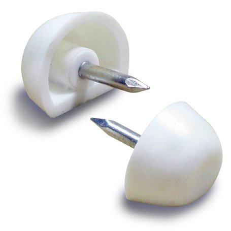 Ajile® - Lot de 50 pièces - Taquet plastique rond d'étagère diam. 16 mm avec méplat