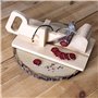 Trancheuse Guillotine à Saucisson en Bois avec Lame en Inox et Goupille de Sécurité - Charcuterie, Viande et Fromage jusqu'à 6 c