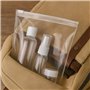 AZENCIA Kit Flacons Voyage Avion Cabine – 8 Pièces Format 100ml TSA | Trousse Transparente avec Spray, Pots, Pipette et Spatule