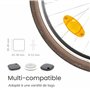 OVERADE Innovation Française - AIRFLEC x2 - Support pour Tracker GPS AIRTAG - Catadioptres de Roues - Alarme Antivol Vélo