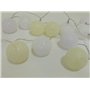 elume Guirlande lumineuse décorative intérieure 20 boules fil tissu 3 tons de Blanc