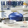 COOKUT - La Fabuleuse poêle 8 en 1 – Un seul ustensile qui remplace poêle, casserole, sauteuse, cocotte - Avec 2 poignées amovib