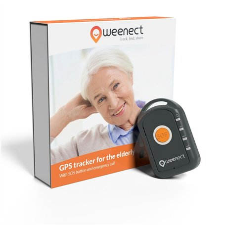 Weenect Silver- Téléalarme GPS pour Senior | sans Limite de Distance | 7 Jours d'autonomie | Bouton d’Alerte | Téléphone d'urgen
