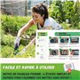 JARDEN® Presse-mottes Manuel pour Semis Professionnel - 4 Mottes Carré de 5x5 cm - Outil de Jardinage Inoxydable en Acier pour P