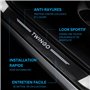 ODOKIT Seuil De Protection Fibre De Carbone Noir - Compatible avec Renault Twingo - Accessoires 4 Pièces - Facile à Installer - 
