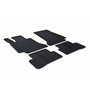Set tapis de caoutchouc compatible avec Mercedes Classe-C W205 2014- (T profil 4-pièces + clips de montage)