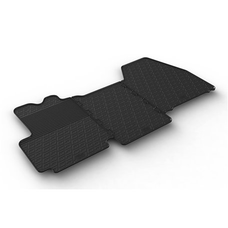 Gledring Set tapis de caoutchouc compatible avec Citroen Jumper / Peugeot Boxer / Fiat Ducato 2006-2013 & 2014- (G profil 3-pièc