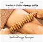 Tuuli Accessories Anti Cellulite Masseur Rouleau de Massage Appareil Maderothérapie Bois 40 cm