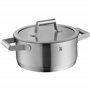 WMF Comfort Line Lot de 5 casseroles à induction avec couvercle en verre, en acier inoxydable Cromargan mat, graduation, lot de 
