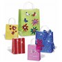 folia 21209/10 Lot de 10 sacs cadeaux en papier kraft Couleurs assorties Env. 12 x 5,5 x 15 cm