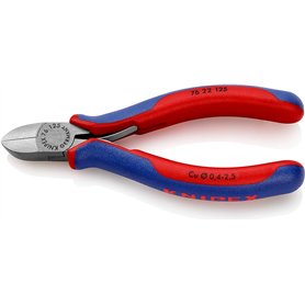 Knipex Pince coupante de côté pour électromécanicien noire atramentisée