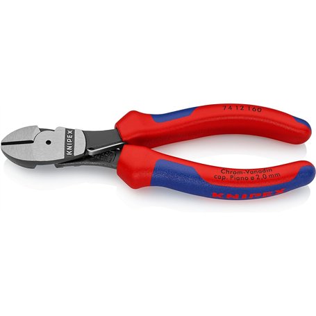 Knipex Pince coupante de côté à forte démultiplication noire atramentisée