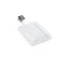 Durable - Porte-Badge Rigide pour 1 Carte de Sécurité + Clip - Dimensions Intérieures : 54 x 85 mm - 1 Unité 895619 Transparent