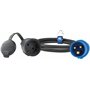 as - Schwabe Câble adaptateur CEE de camping 1,5 m – Fiche CEE 3 broches avec indicateur de tension powerlight + prise de terre 