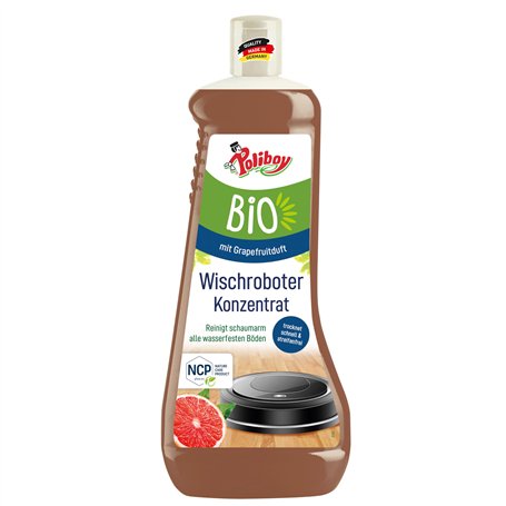 POLIBOY BIO Nettoyeur de sol concentré pour robot nettoyeur et robot aspirateur avec fonction de nettoyage – Nettoyant à faible
