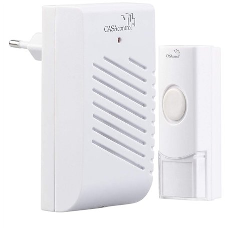 Système de Sonnette sans Fil avec Bouton et Carillon 230 V à 16 mélodies