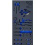 BGS 6682 | Insert de servante d'atelier 1/3 : Jeu d’outils et gabarits de perçage de culasse | 28 pièces