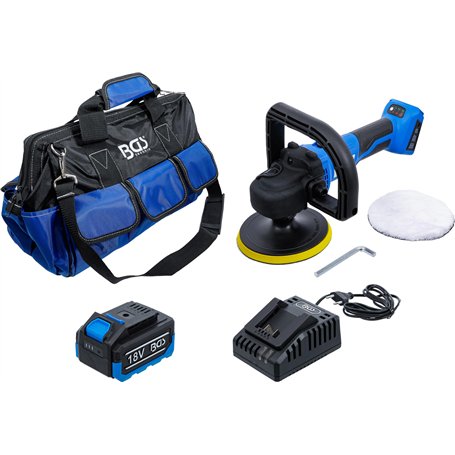 BGS 7395 | Jeu de ponceuse-polisseuse sur batterie | sans balais | 18 V | avec batterie et chargeur rapide