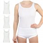 SES Lot de 3 maillots de corps pour femme en 100 % coton