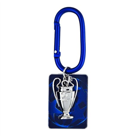 AMBALLCOM UEFA Champions League Porte-clés - Mousqueton Réplique Trophée Métal avec Dôme Epoxy - Article officiel supporter Foot