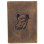 Greenburry Vintage Porte-cartes pour pièce d'identité motif sanglier cuir 12 cm