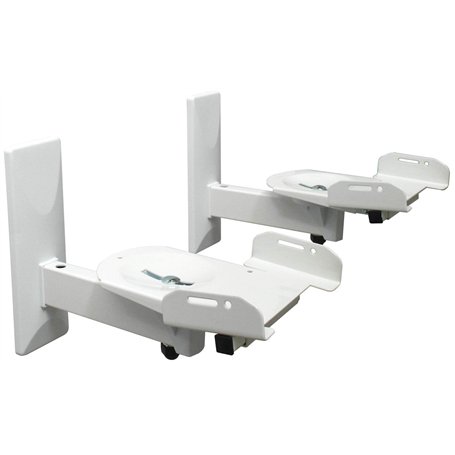 2 Supports muraux pour Haut-parleurs - capacité de Charge jusqu'à 12 kg - Support pour Haut-parleurs Audio - orientable pivotant
