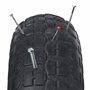 Relaxdays Roue de brouette 3.50-6, Caoutchouc, Jante en Plastique, Rechange pour Chariot, Jusqu’à 100 kg, Noir - Rouge