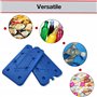 ToCi Lot de 8 blocs réfrigérants plats de 400 ml chacun, pour sac isotherme et glacière, blocs réfrigérants fins, sans BPA et ad