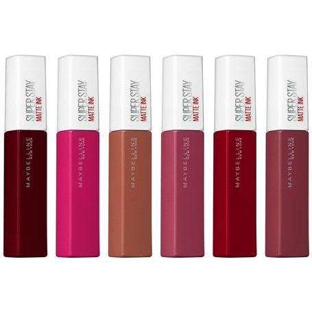 Maybelline New York Lot de 6 rouges à lèvres Super Stay Matte Ink en six nuances différentes