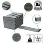 DuneDesign Porte Assiette Camping-Car pour 8 Assiettes - 27x20x18 Etagere Camping Car - Meuble Rangement Cuisine Gain de Place P