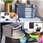 DuneDesign Porte Assiette Camping-Car pour 8 Assiettes - 27x20x18 Etagere Camping Car - Meuble Rangement Cuisine Gain de Place P