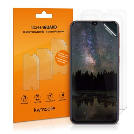 kwmobile Film Protection écran téléphone Compatible avec Samsung Galaxy A40 Film écran - Set 3X Film Transparent en Plastique
