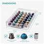 Navaris Distributeur de Capsules Café - Tiroir Rangement Capsule Cafe Transparent Compatible avec Nespresso - Porte Capsule Orga