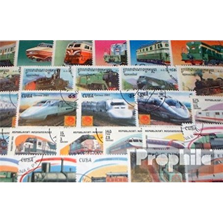 Motives 50 Divers Chemin de Fer Timbres (Timbres pour Les collectionneurs) vehicules sur Rails/funiculaire